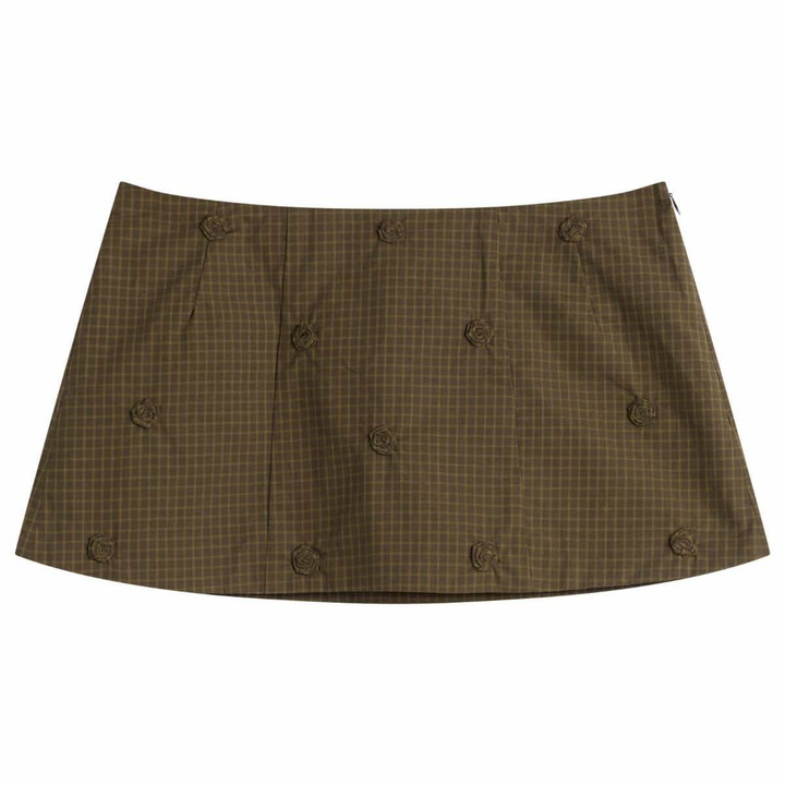 Photo: My Mum Made It Women's Rosette Mini Skirt in Ivy Check