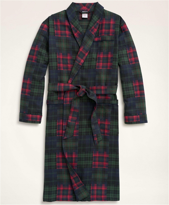 Photo: Brooks Brothers Men's Cotton Flannel Patchwork Robe