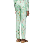 Casablanca Green Silk Apres Soiree Suit Trousers