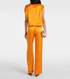 The Sei Draped one-shoulder silk top