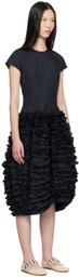 Molly Goddard Navy Nancy Midi Dress