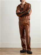 Marni - Striped Nappa Leather Track Jacket - Brown