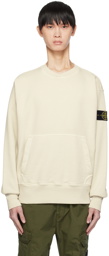 Stone Island Off-White Garment-Dyed Sweatshirt