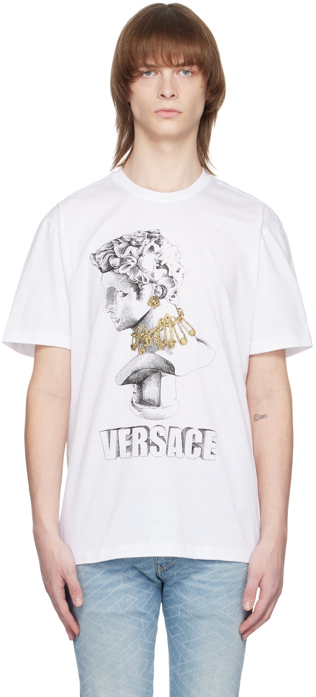 Versace White Printed T-Shirt Versace