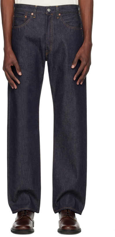 Photo: Levi's Navy 1955 501 Original Fit Selvedge Jeans