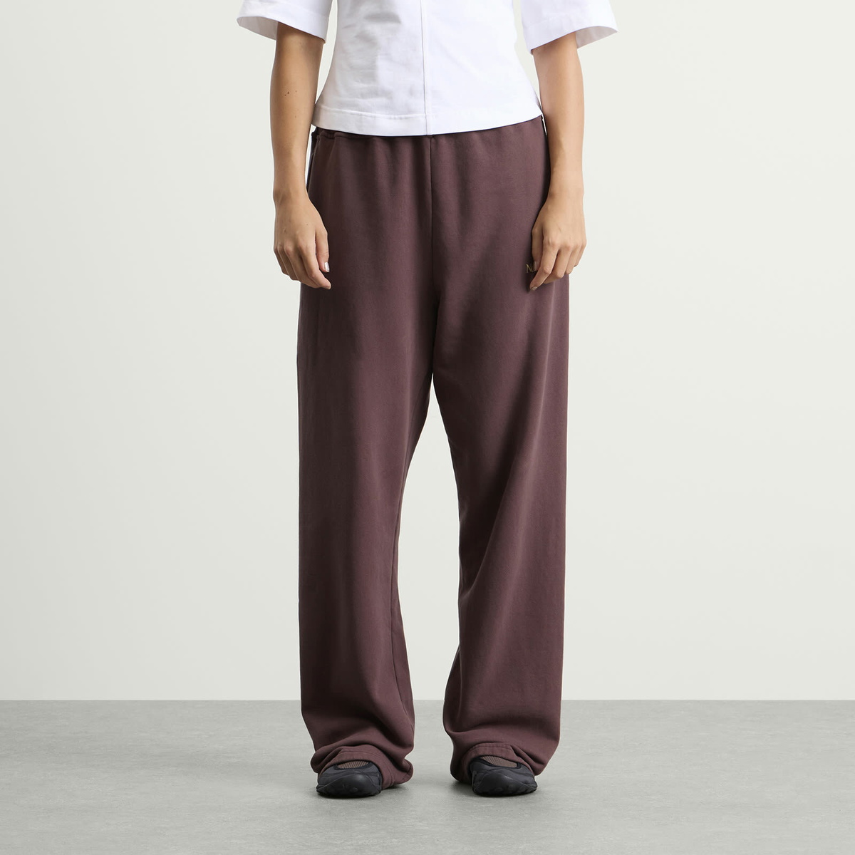 No Problemo Women's Mini Problemo Straight leg Sweatpant in Brown