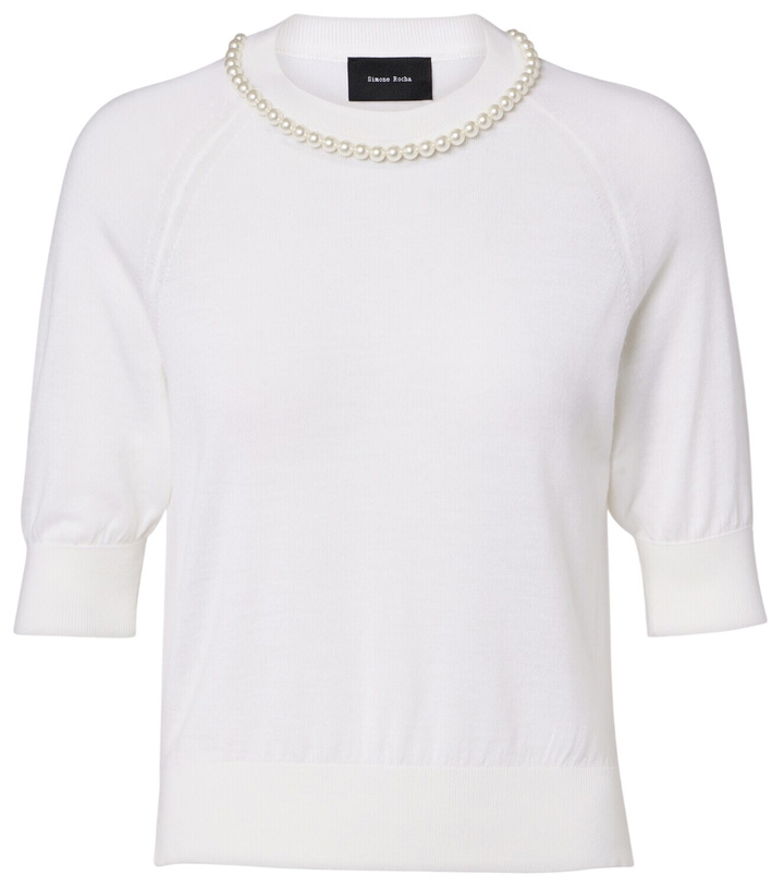 Photo: Simone Rocha Embellished wool and silk top