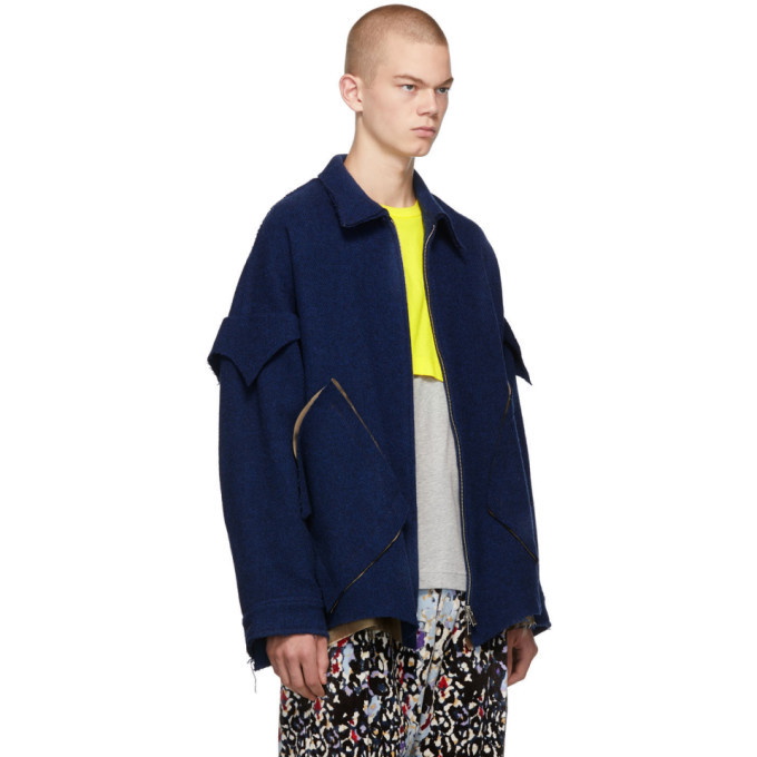 Sulvam Blue Over Drizzler Jacket Sulvam