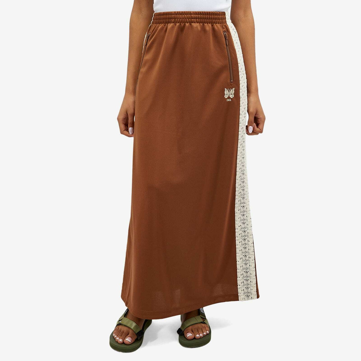 END. x Needles Women's 'Rattan' String Fatigue Skirt in Brown