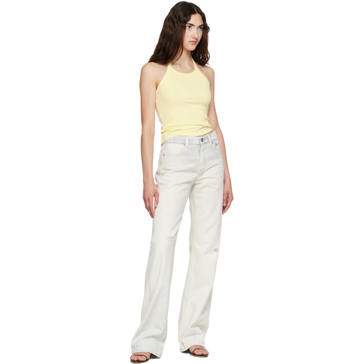 FLORE FLORE Yellow Angie Tank Top