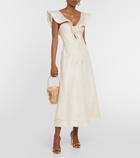 Zimmermann Halcyon Flutter linen midi dress