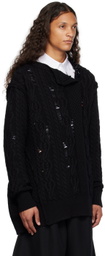 Simone Rocha Black Distressed Sweater