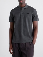 Burberry - Eddie Cotton Polo Shirt - Gray