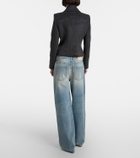 McQueen Mid-rise wide-leg jeans