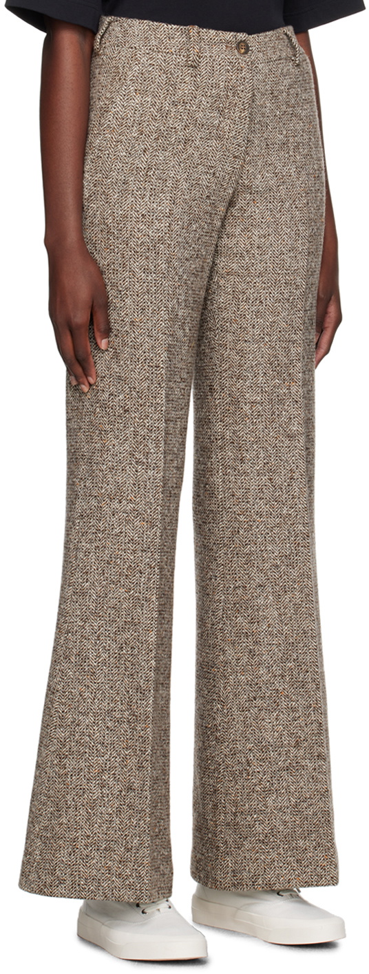 Golden Goose Beige Wide-Leg Trousers