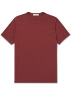Mr P. - Garment-Dyed Organic Cotton-Jersey T-Shirt - Red