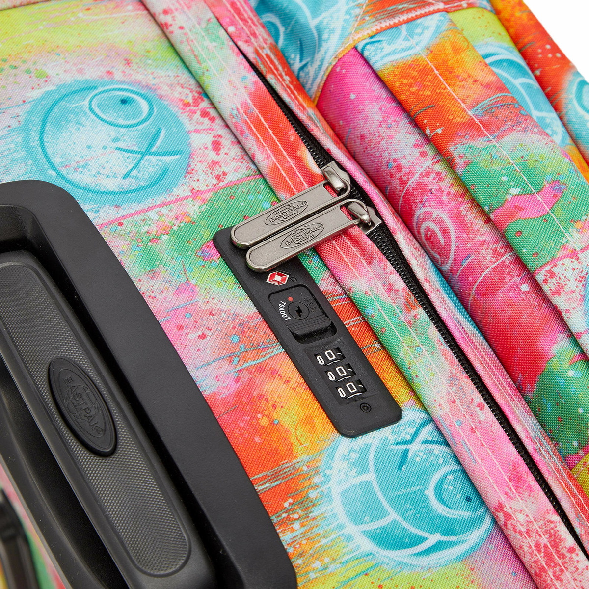 Eastpak x André Saraiva Transit'r Medium Suitcase in Fluo Clouds 