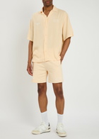 Club 1984 Melrose Printed Cotton Shorts Beige
