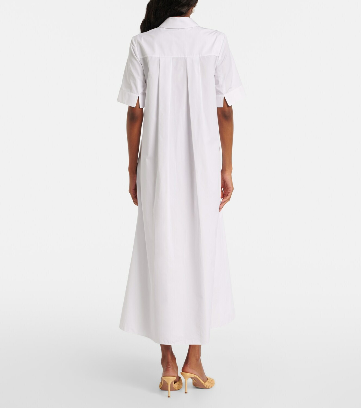 Erdem Embroidered cotton poplin shirt dress