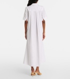 Erdem Embroidered cotton poplin shirt dress