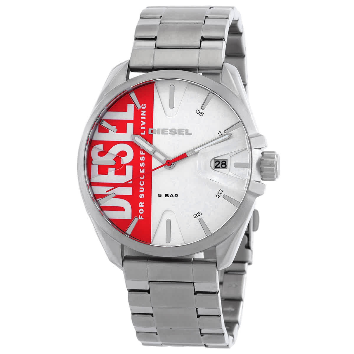 Diesel 5 bar red and gray watch Diesel Men main image 2