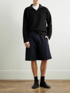 The Row - Eston Wide-Leg Cotton-Jersey Shorts - Blue