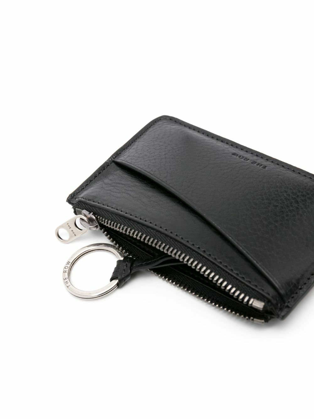The Row Black Pebbled Leather Keychain The Row