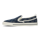 Gucci Blue Denim Gucci Tennis 1977 Slip-On Sneakers