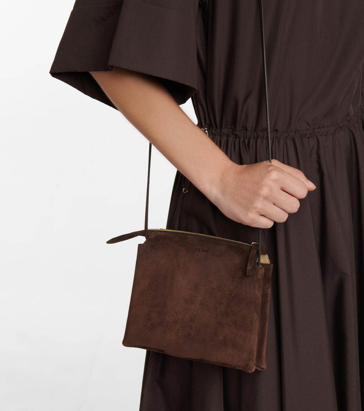 The Row - Nu Mini Twin suede crossbody bag The Row