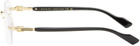 Gucci Gold & Black Rimless Rectangle Glasses