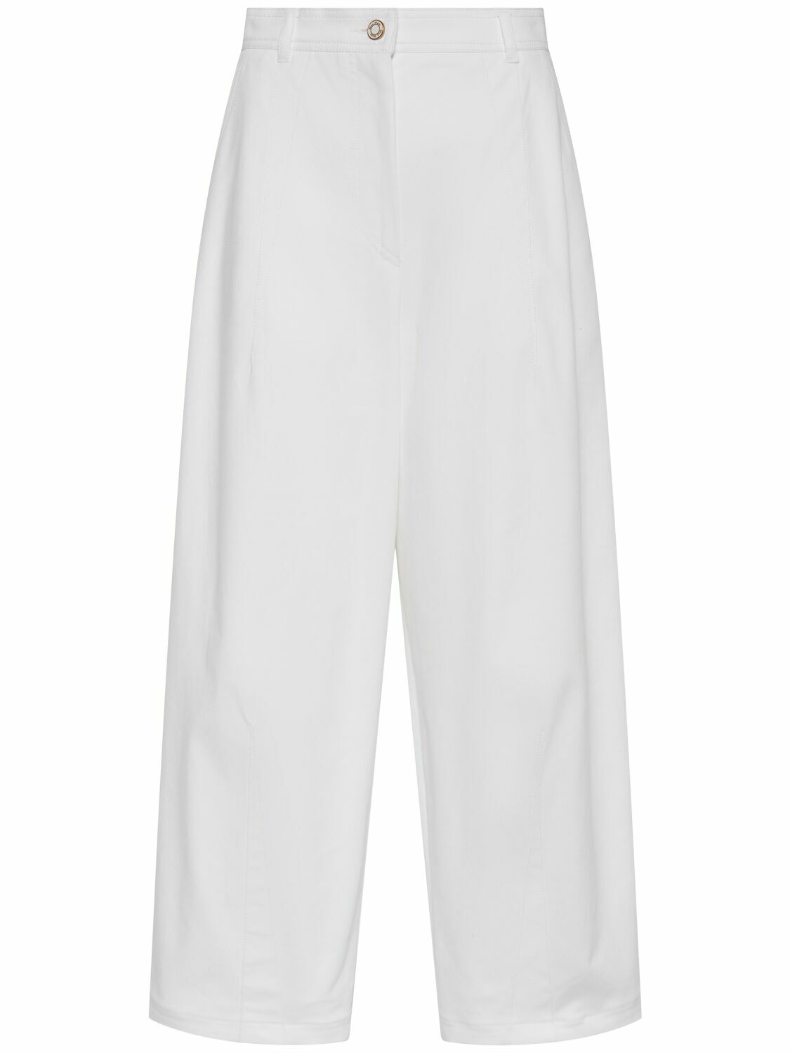 MAX MARA Mina Cotton Blend Twill Wide Pants Max Mara