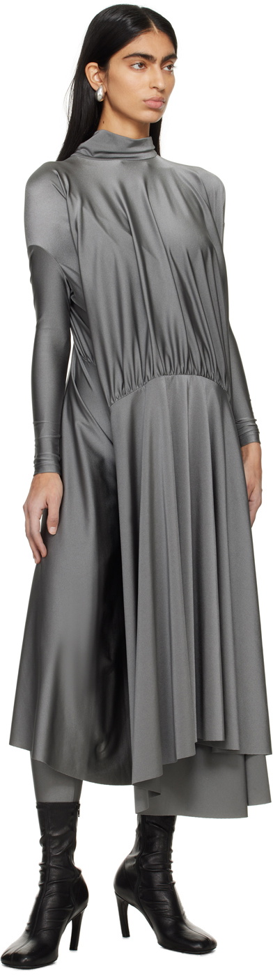 Marie Adam-Leenaerdt Gray Table Cover Maxi Dress