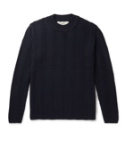 SÉFR - Rufus Cable-Knit Merino Wool-Blend Sweater - Blue