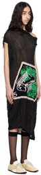 Kiko Kostadinov Black Satellite Knit Midi Dress