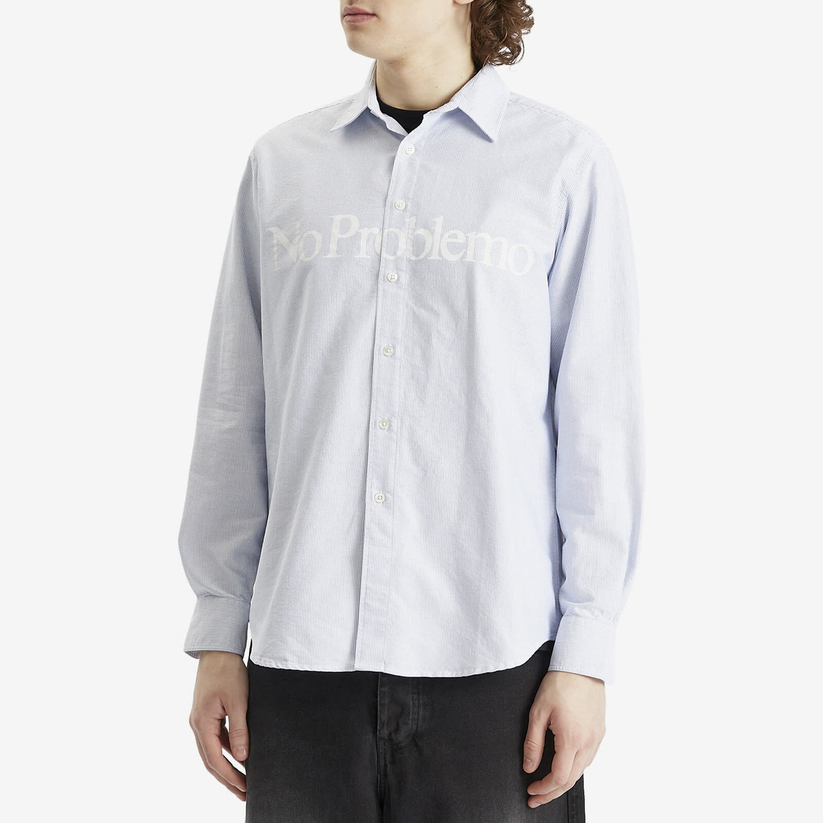 No Problemo Men's LS Stripe Shirt in Blue