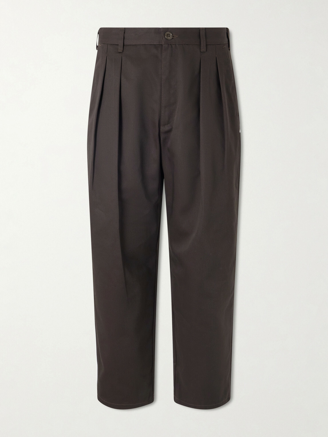 WTAPS - Straight-Leg Pleated Twill Trousers - Brown WTAPS