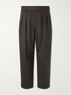 WTAPS - Straight-Leg Pleated Twill Trousers - Brown