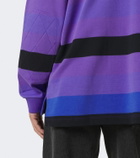 ERL Striped cotton jersey polo shirt