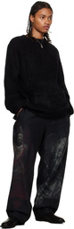 Yohji Yamamoto Black Hand-Brushed Sweater