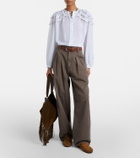 Marant Etoile Christa ruffled cotton-blend blouse