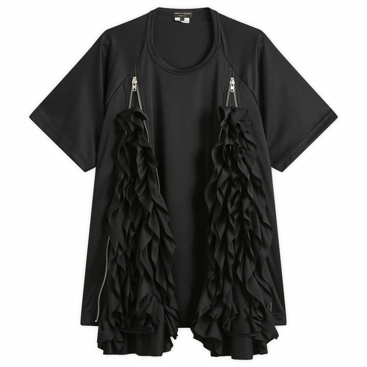 Comme des Garçons Homme Plus Men's Mesh Detail T-Shirt in Black