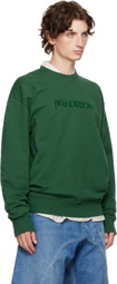 JW Anderson Green Logo Embroidery Sweatshirt