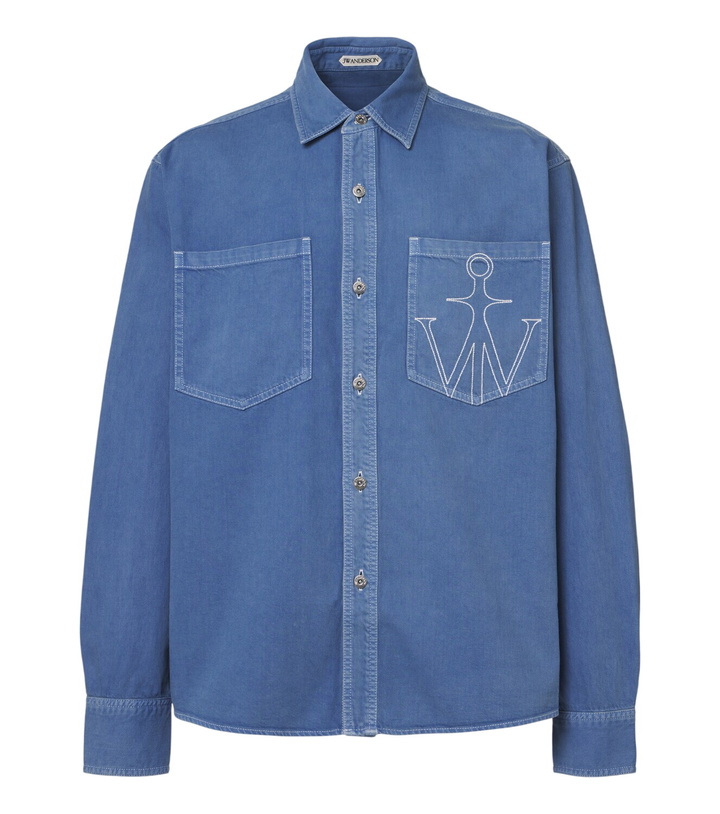 Photo: JW Anderson Embroidered oversized cotton twill shirt