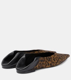 Saint Laurent Nour 05 leopard-print slippers