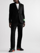 Off-White - Logo-Appliquéd Cashmere Blazer - Black