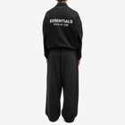 Fear of God ESSENTIALS Men's Core Logo Fleece Polo Sweatshirt in Black
