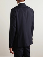 Paul Smith - Slim-Fit Double-Breasted Satin-Trimmed Wool and Mohair-Blend Tuxedo Jacket - Blue