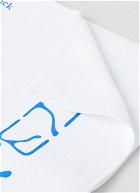 Wet Script Towel in White
