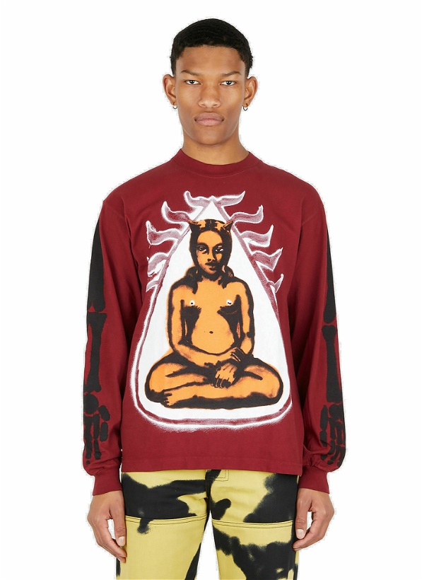 Photo: Amulet Long Sleeve T-Shirt in Red