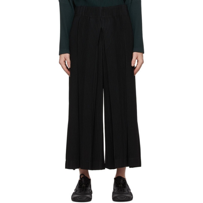 Homme Plisse Issey Miyake Black Pleats Bottoms 3 Wide Trousers 